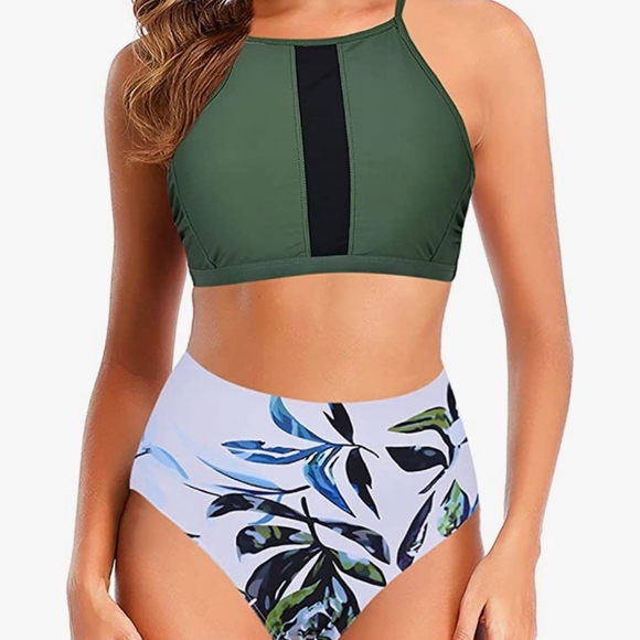 Amazon Other - Amazon New high waisted 2 piece swimsuit tummy control bikini